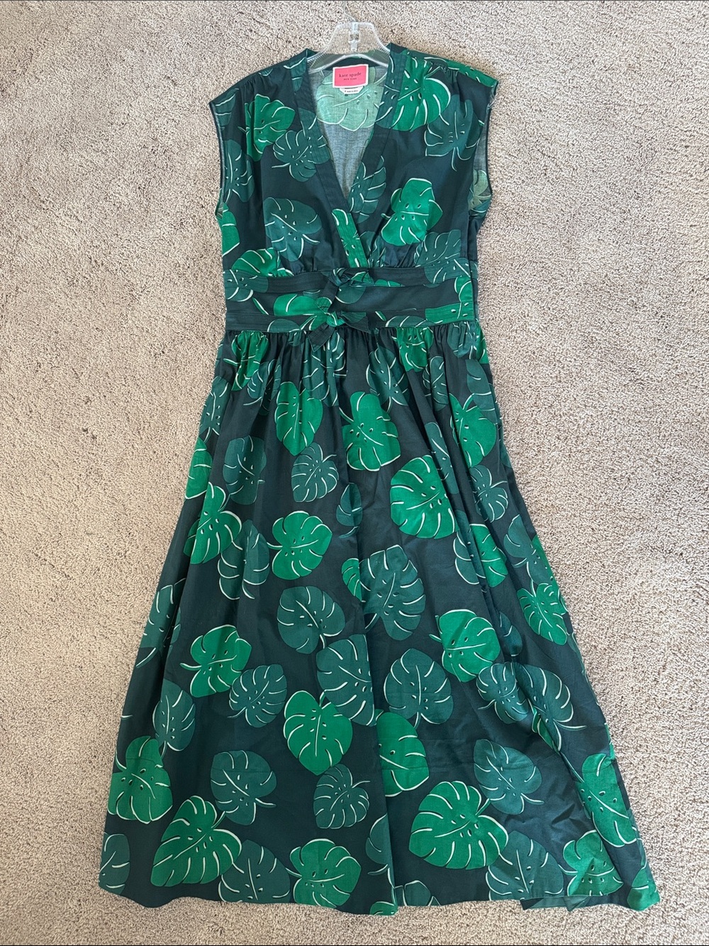 Kate Spade Monstera Green Leaf Dress